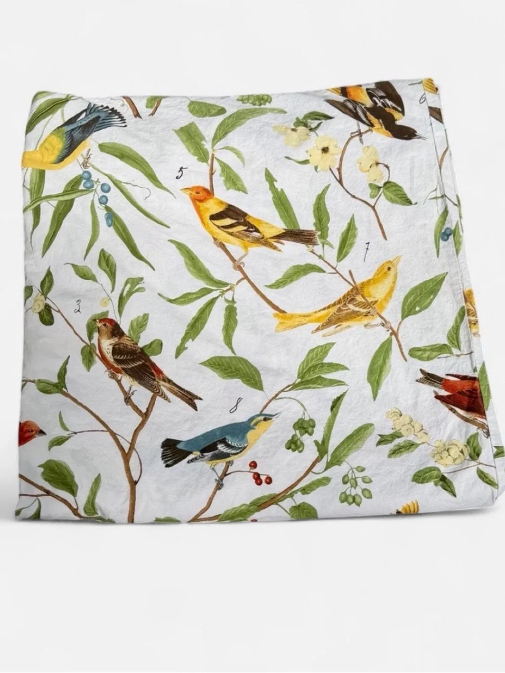 Pottery Barn Spring Sparrow Bird Botanical Cotton Duvet Cover Full Rare